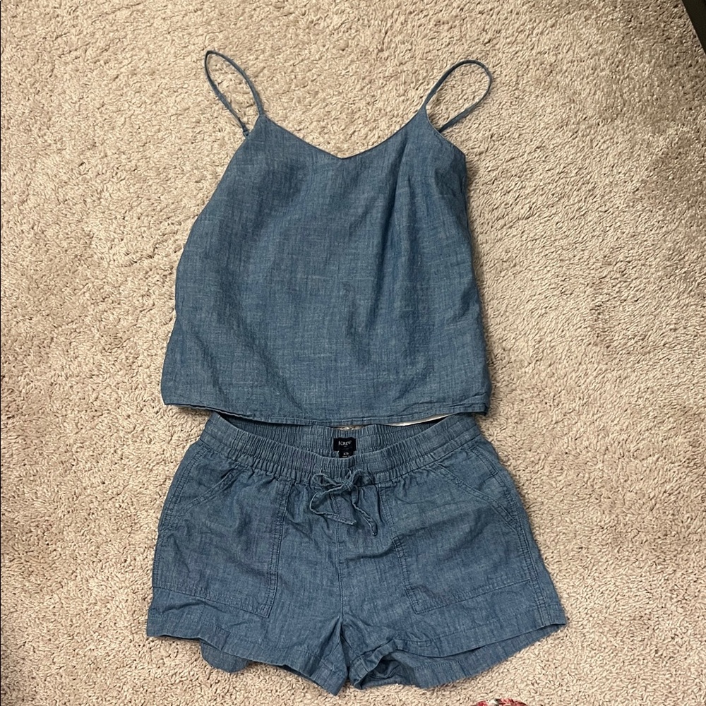 J. Crew Light Blue Chambray Set